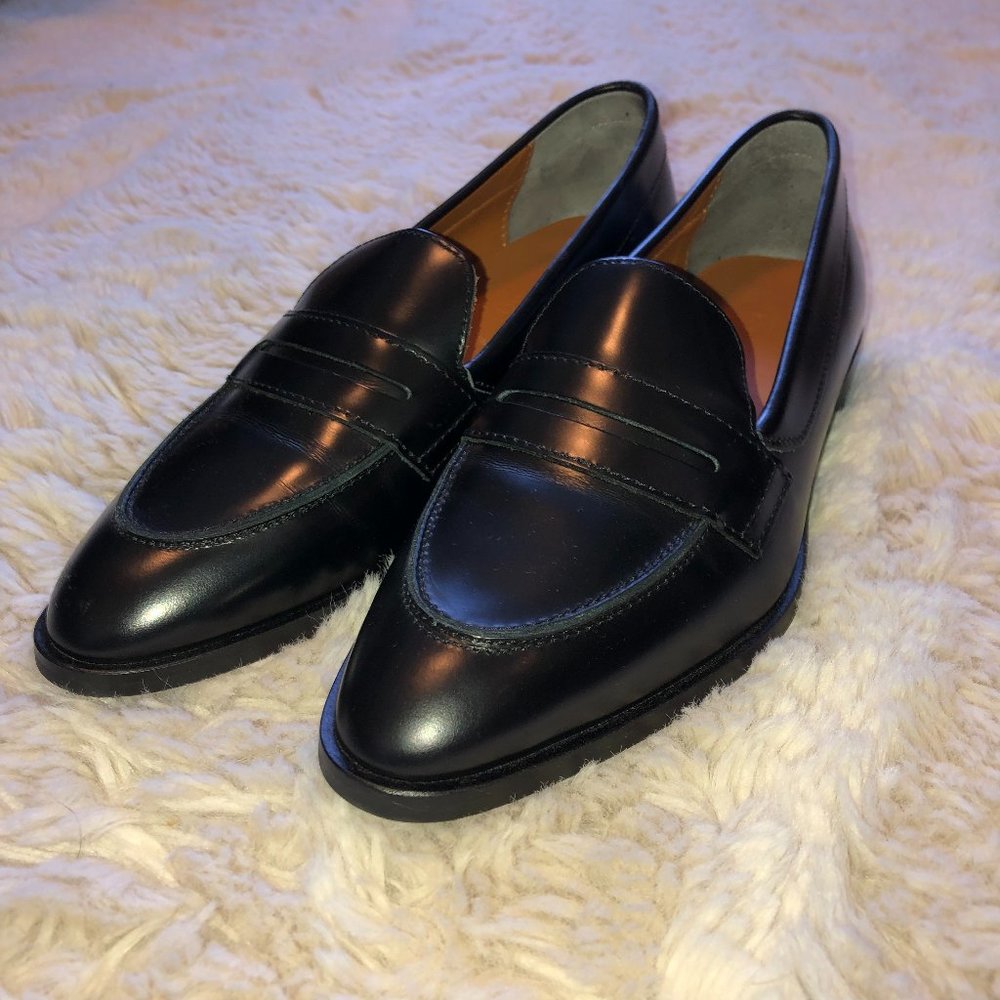 Everlane Black Leather Penny Loafers - Picture 2 of 5